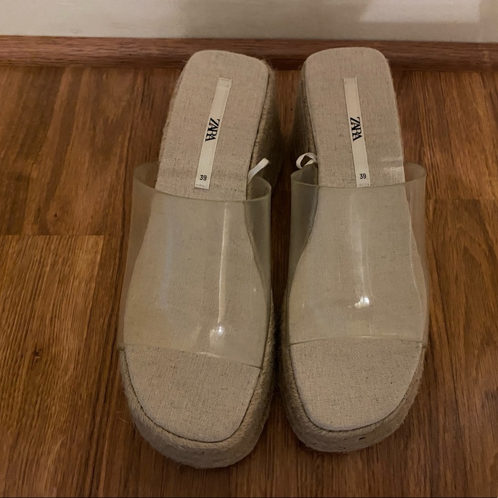 Zara platform summer wedges